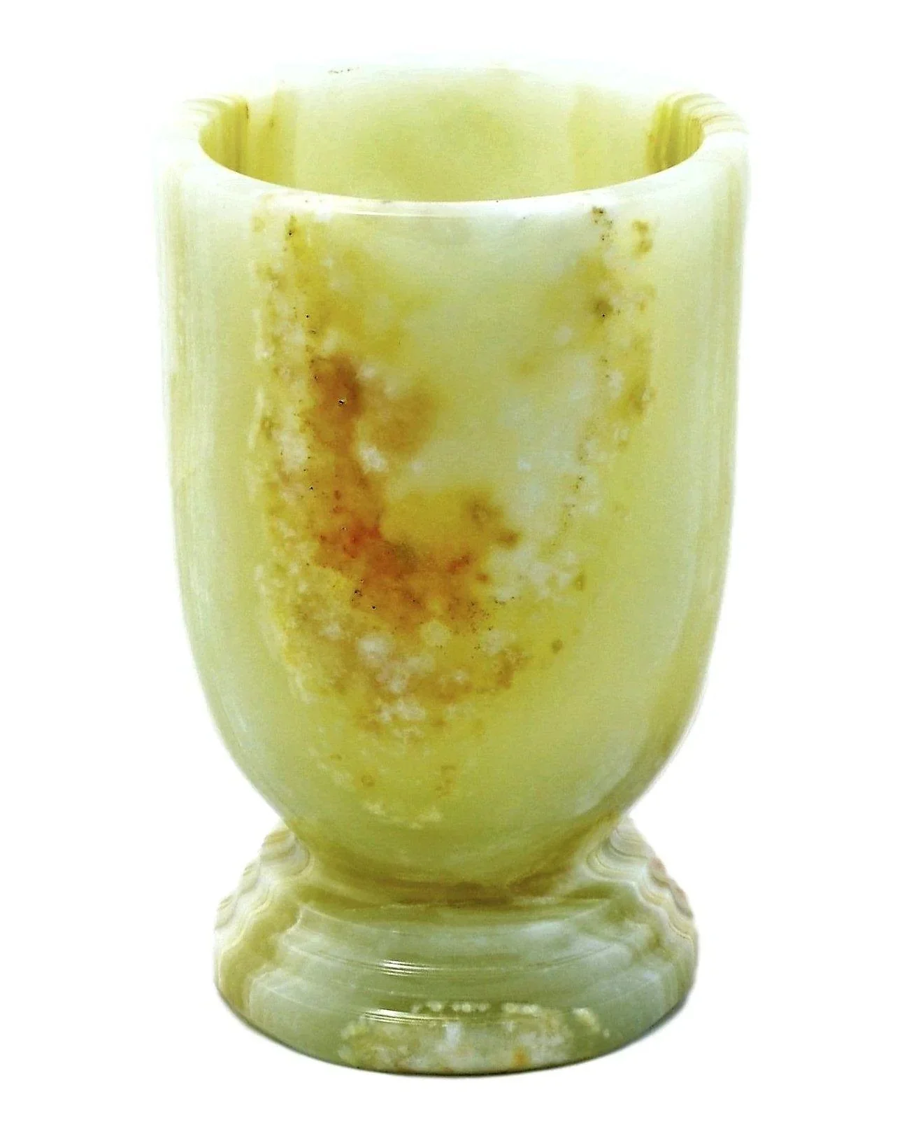 Convenient Bathroom Tumbler of Pistachio Onyx Expertly Made