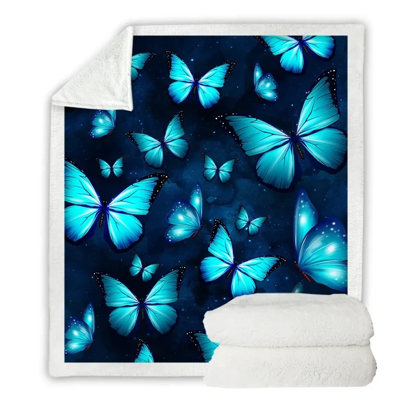 Lightweight Butterfly Throw Blanket Casual