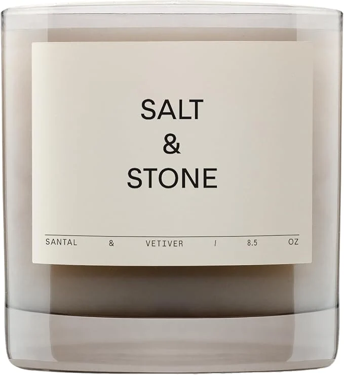 Effective Salt Stone Scented Candle for Women Men Coconut Soy Blend Wax Exclusive