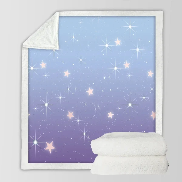 Verified Glitter Stars Throw Blanket Unique