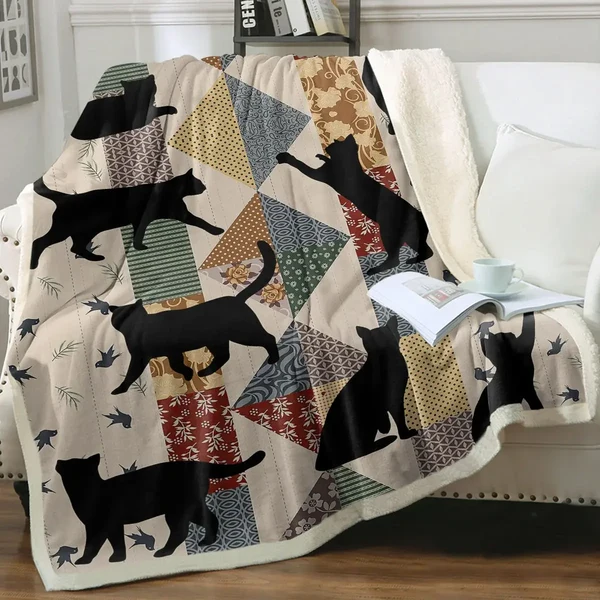 Crafted Cat Throw Blanket Stylish