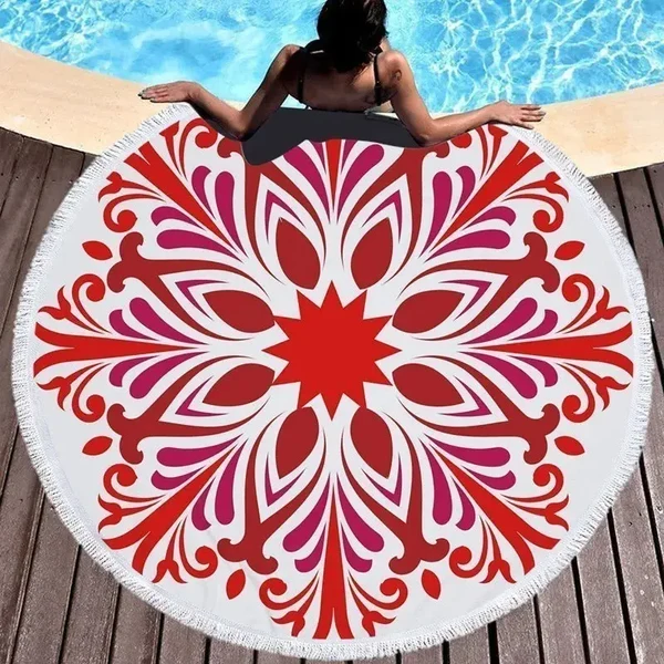 High-Quality Mandala Round Towel Responsible