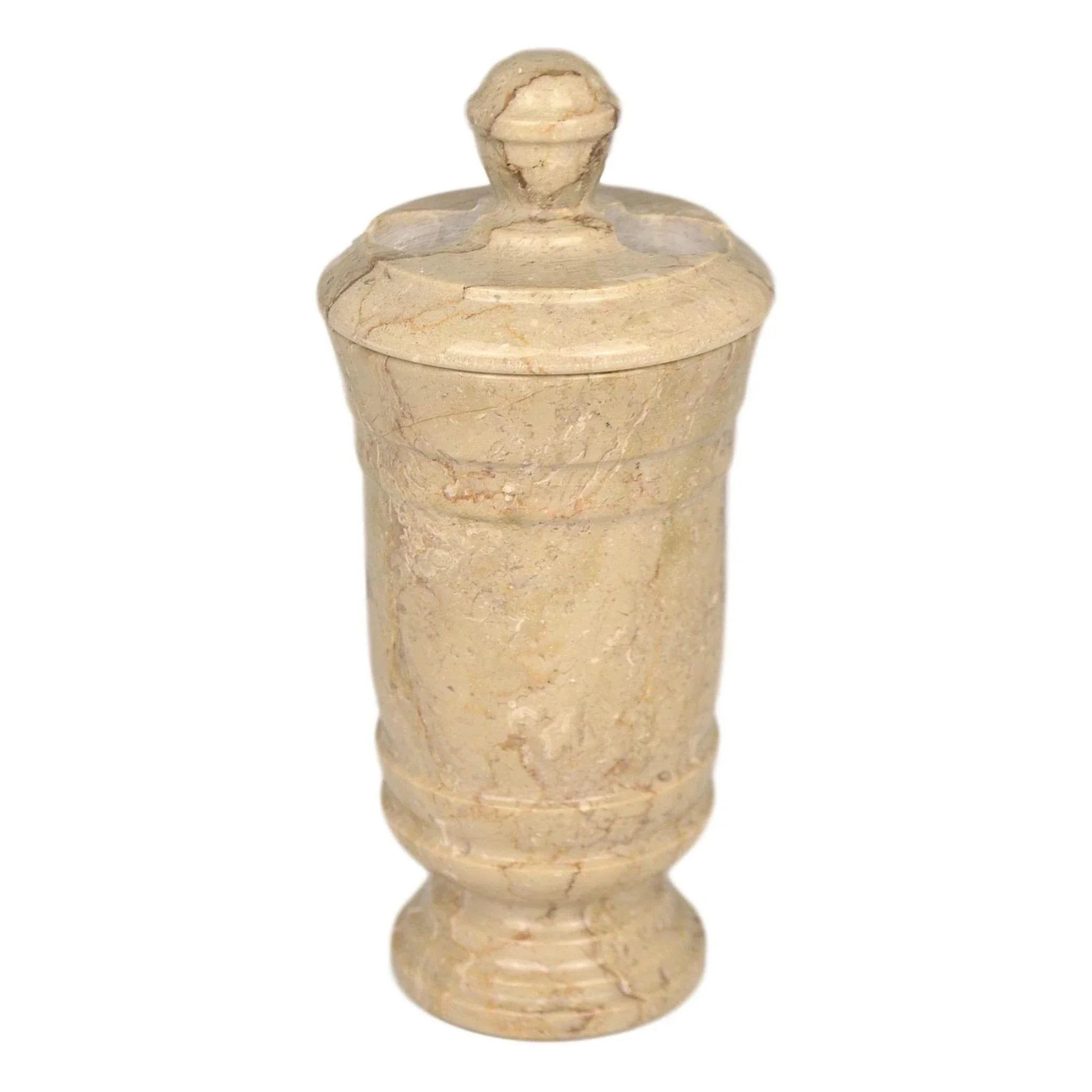 Detailed Sahara Beige Marble Toothbrush Holder of Tasmanian Collection Powerful