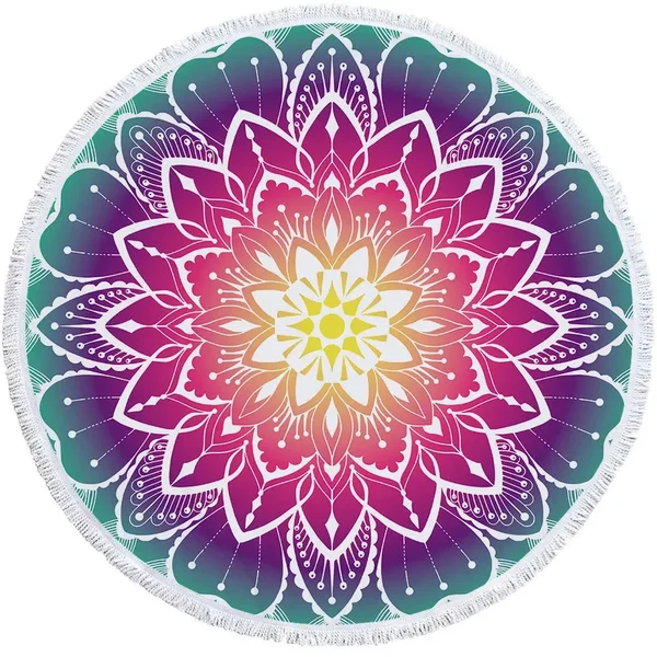 High-Grade Mandala Round Towel High-Quality