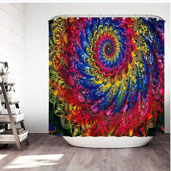 Comfortable Mandala Shower Curtain High-End