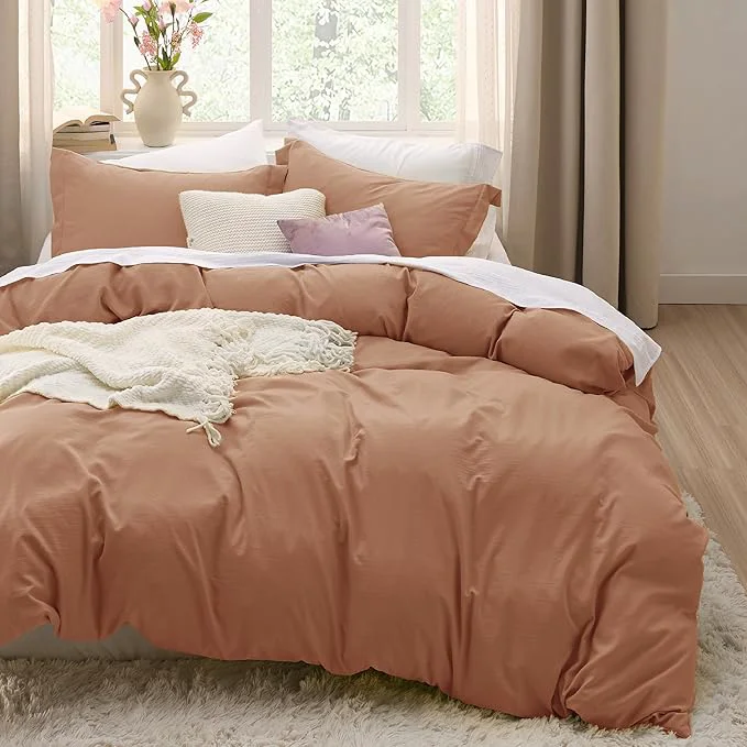 Contemporary Bedsure Taupe California King Duvet Cover – Prewashed Cotton-Like Polyester Extra Soft Bedding Set Includes 1 Cal King Duvet Cover 104×98 Inches with Zipper Closure amp 2 Pillow Shams No Comforter Pure