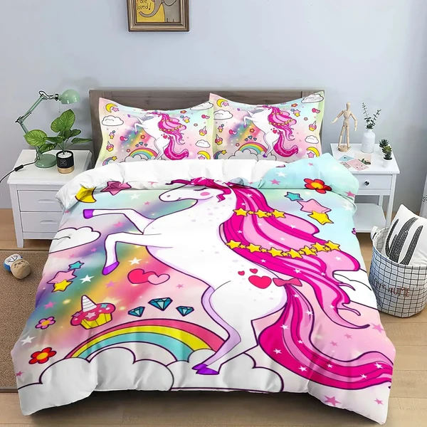 Refined Unicorn Duvet Cover Long-Lasting