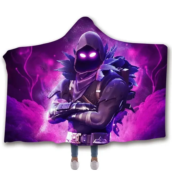 Pure Fortnite Raven Skin Hooded Blanket Official