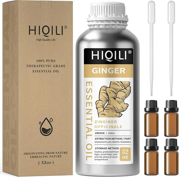 Recyclable HIQILI 32 Fl Oz Ginger Oil Pure Natural Ginger Essential Oil