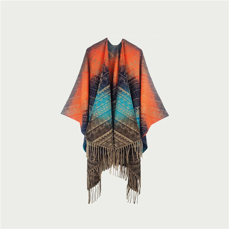 Superior Ownkoti Gradient Vintage Geometric Fringe Shawl Blanket Smart