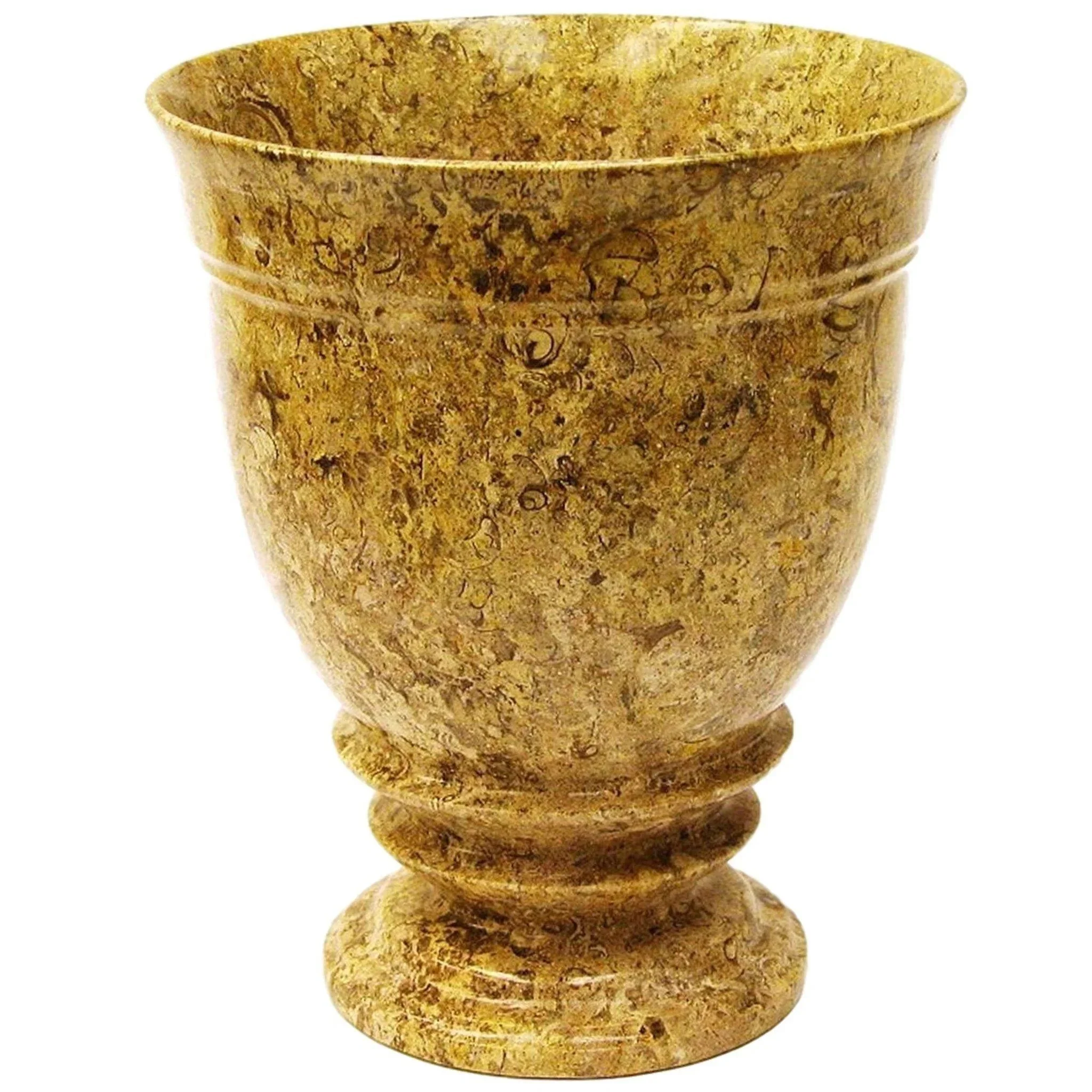 Specialty Fossil Stone Bathroom Wastebasket Tasmanian Collection Breathable