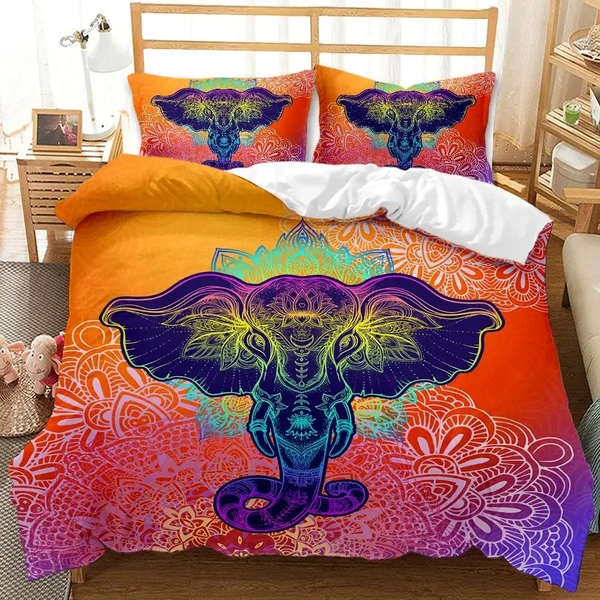 Healthy Bohemian Elephant Duvet Cover Organic