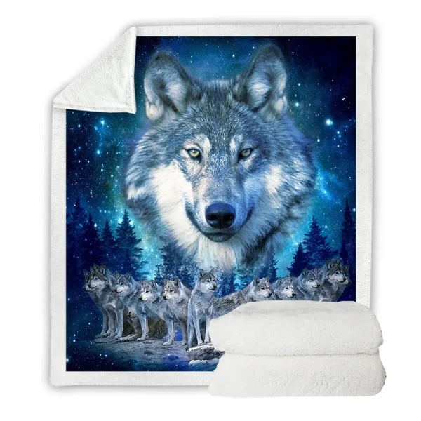 Breathable King Of Wolves Throw Blanket Fashionable