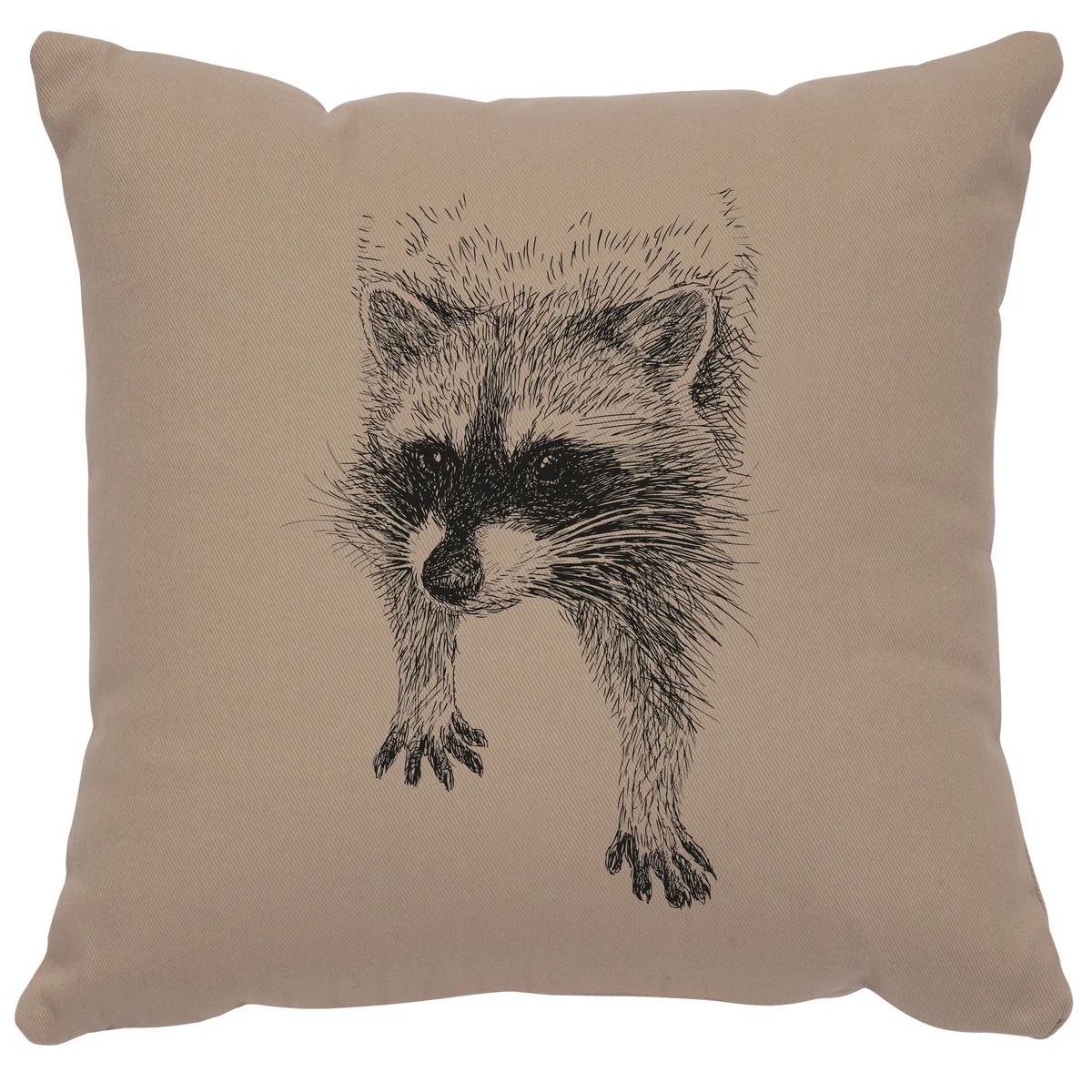 Excellent quot Raccoon quot Image Pillow – Cotton Alabaster Outstanding