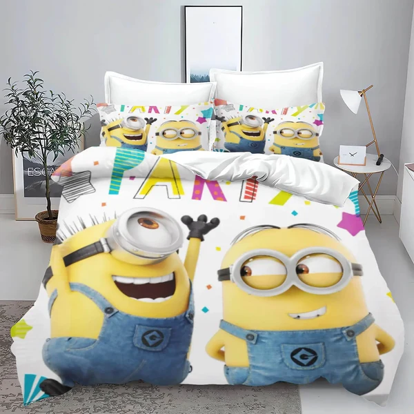 Detailed Minion Duvet Cover Modern