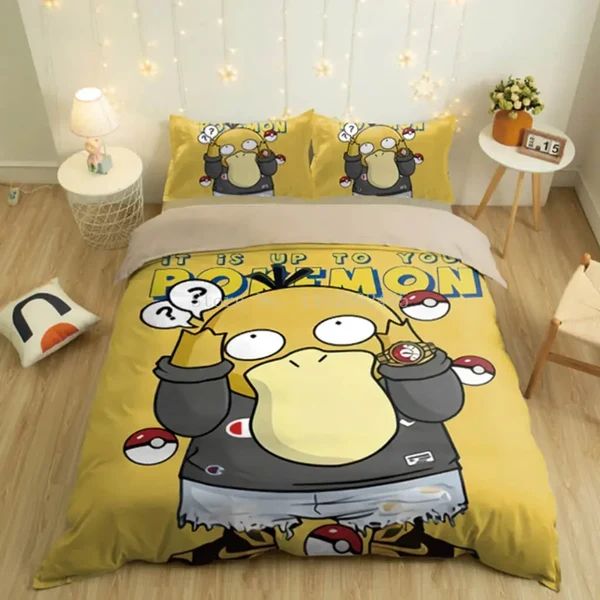 Fine Crafted Psyduck Pokemon Duvet Cover Original Design