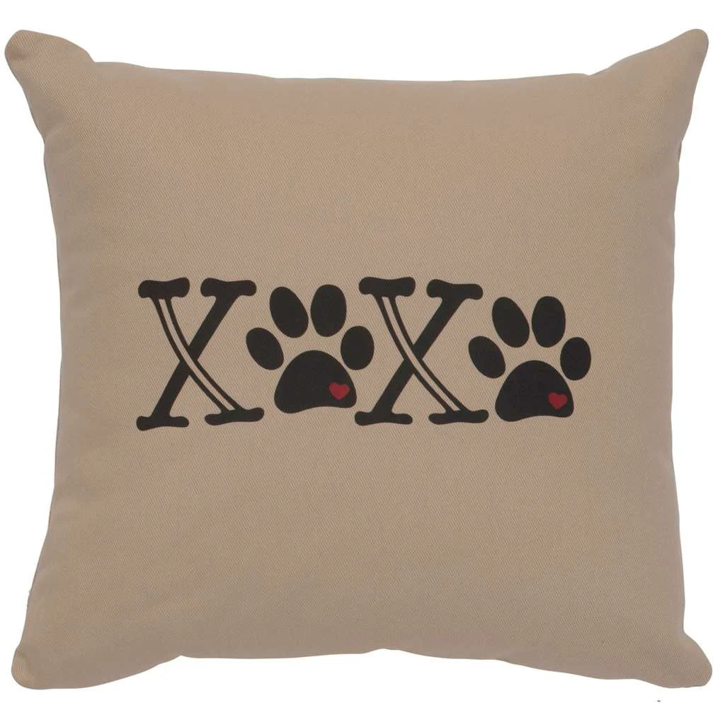 Modern quot XOXO quot Image Pillow – Cotton Alabaster Fine Crafted