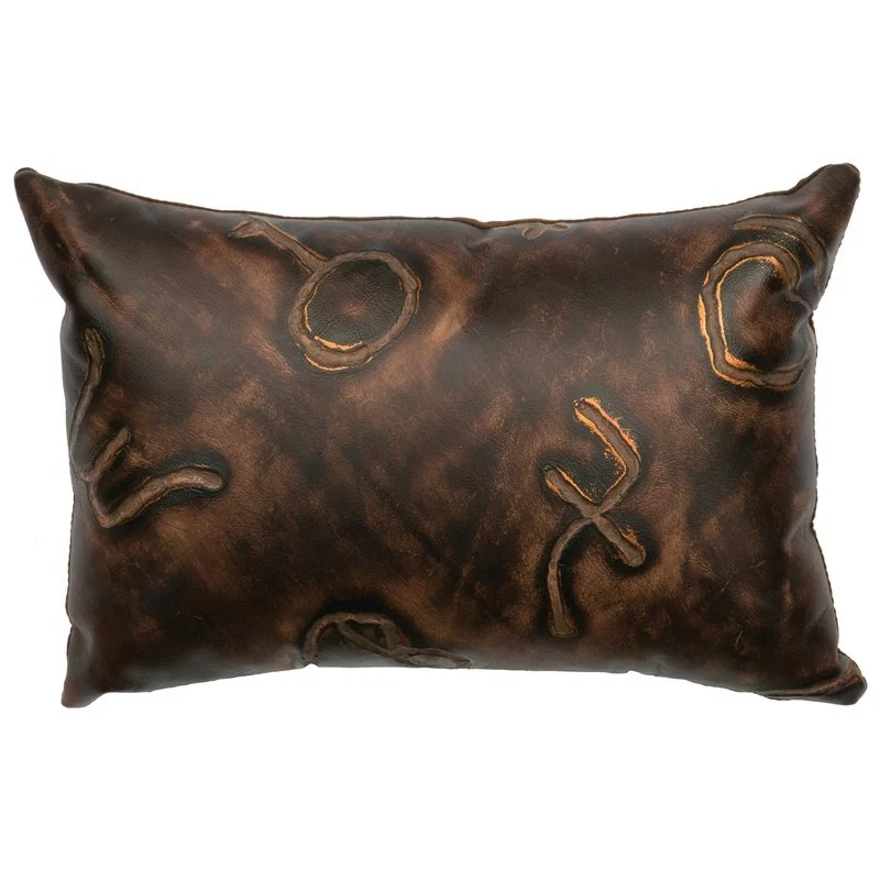 High-Grade Cosmo Leather Pillow 12 quot x18 quot Natural