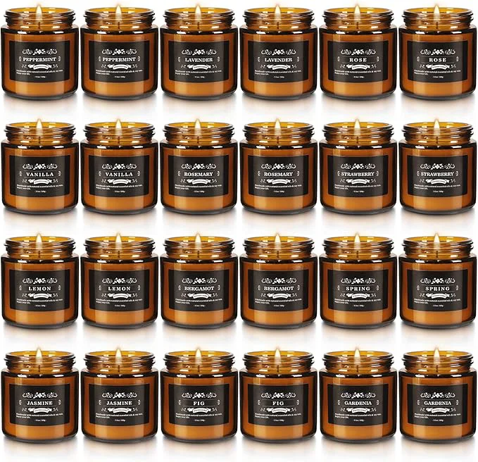 Original Design YOROXRG 24 Pcs Scented Candles Recyclable