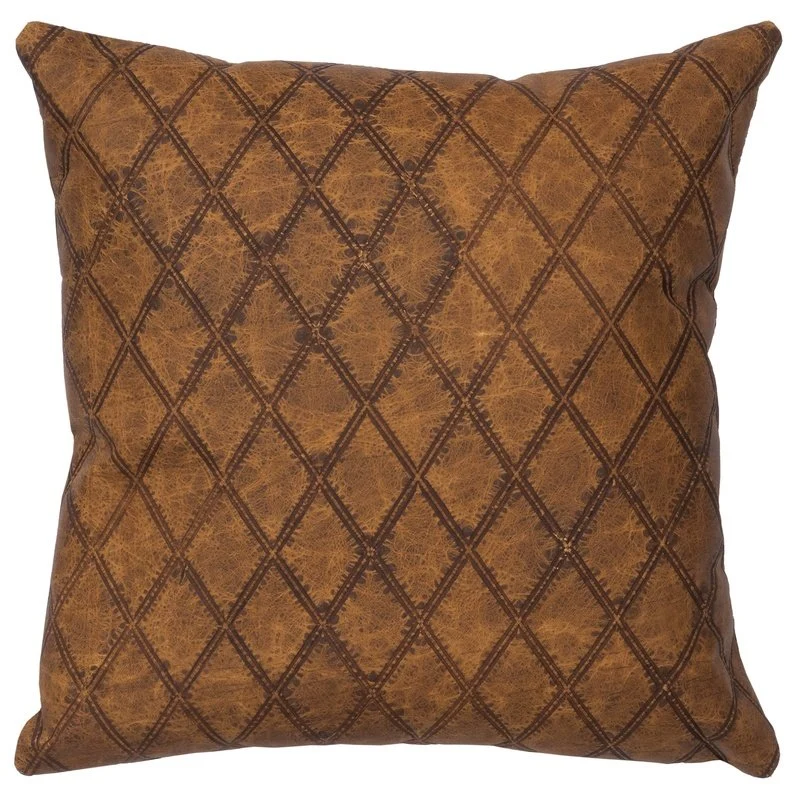 Unique Latigo Leather Pillow 16 quot x16 quot Sophisticated