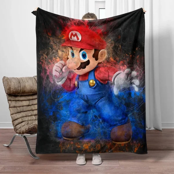 Premium Super Mario Throw Blanket Innovative