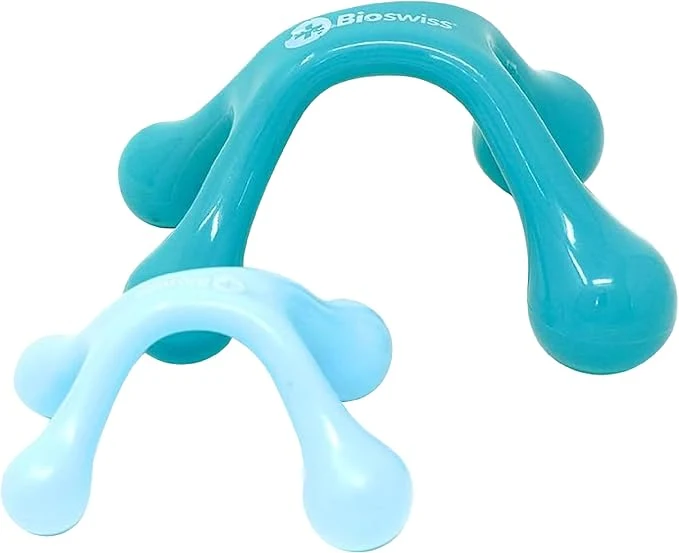 Original BioSwiss 2-Pack Handheld Full Body Massager 4-Leg Pressure Point Tool High-Performance