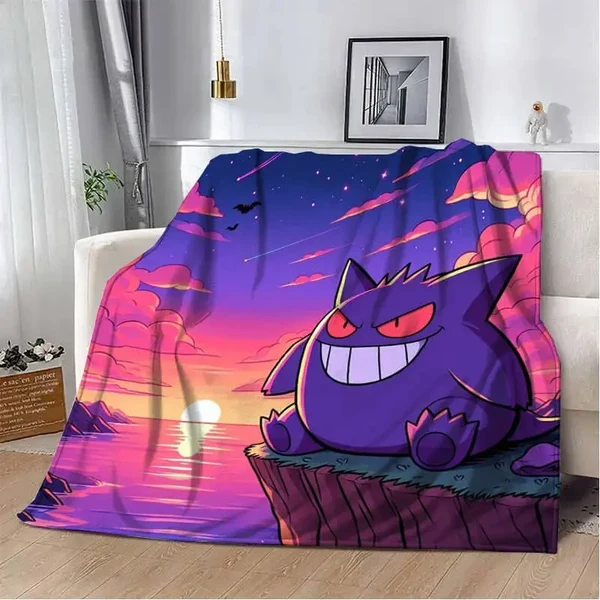 Fast Pokemon Gengar Throw Blanket Top-Quality