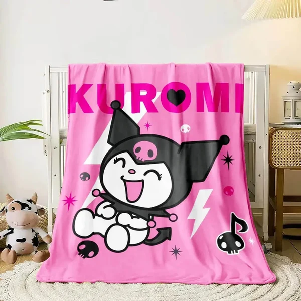Responsible Kuromi Throw Blanket Secure