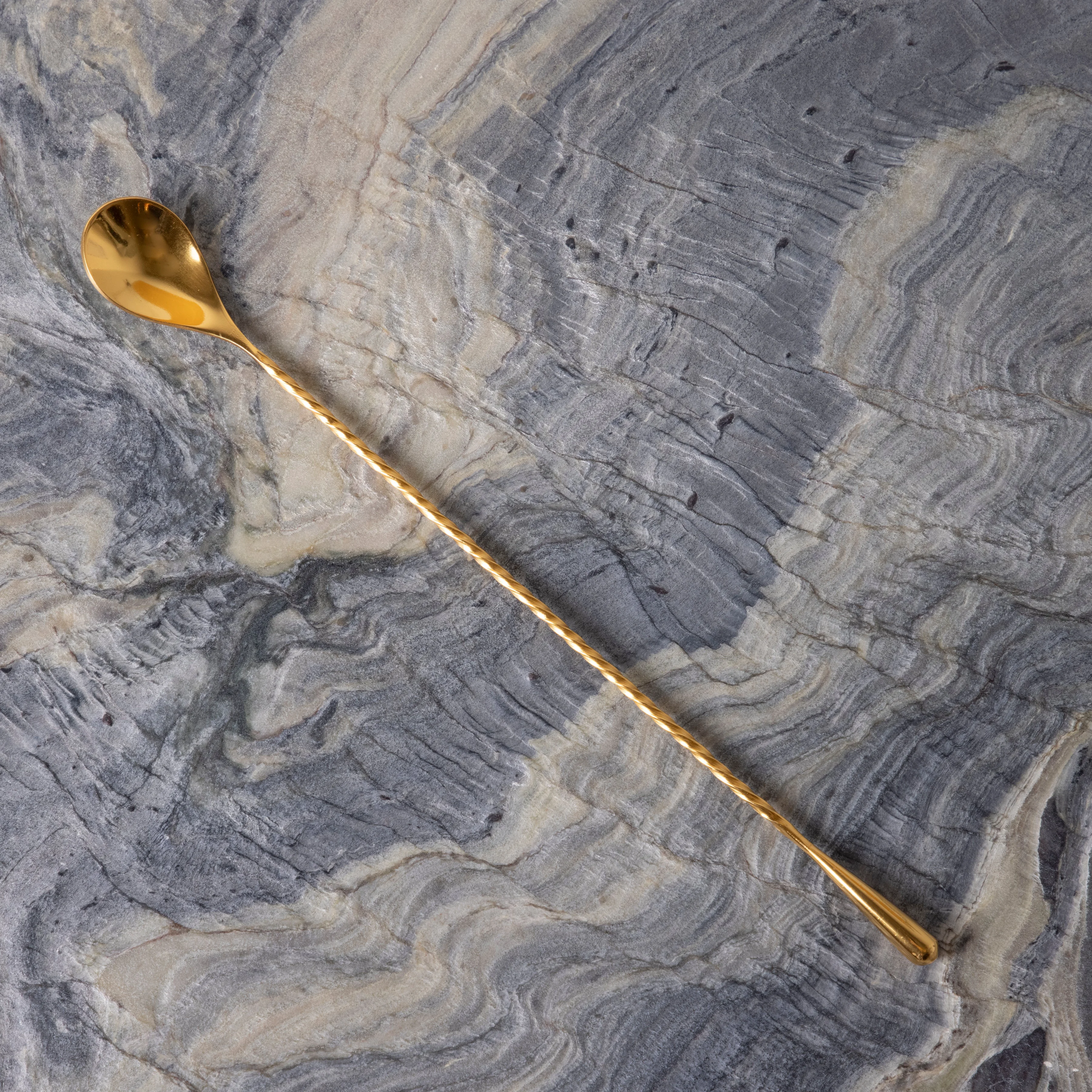Optimized Japanese Style Tear Drop Bar Spoon Gold Functional