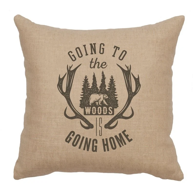 High-Performance quot Going to the Woods quot Image Pillow 16×16 Easy-to-Use