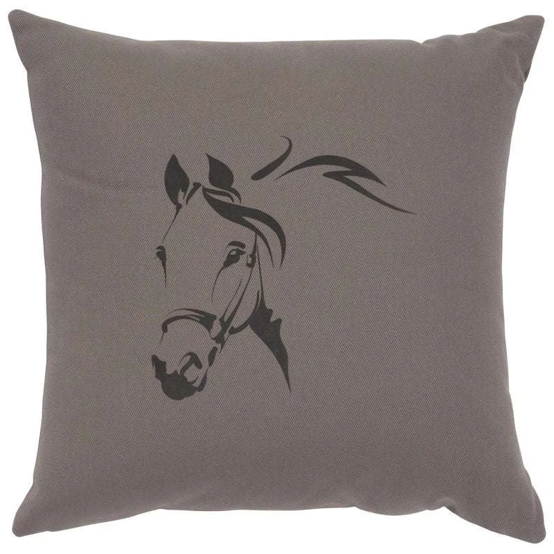 Detailed quot Horse Profile quot Image Pillow 16×16 Next-Generation