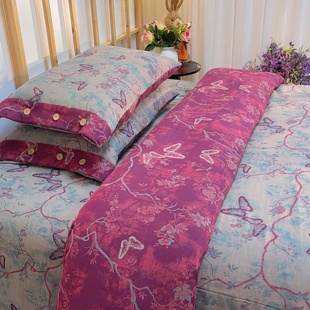 Selected Ownkoti Heritage Butterfly Cotton Gauze Bedding Set 4PCS Verified