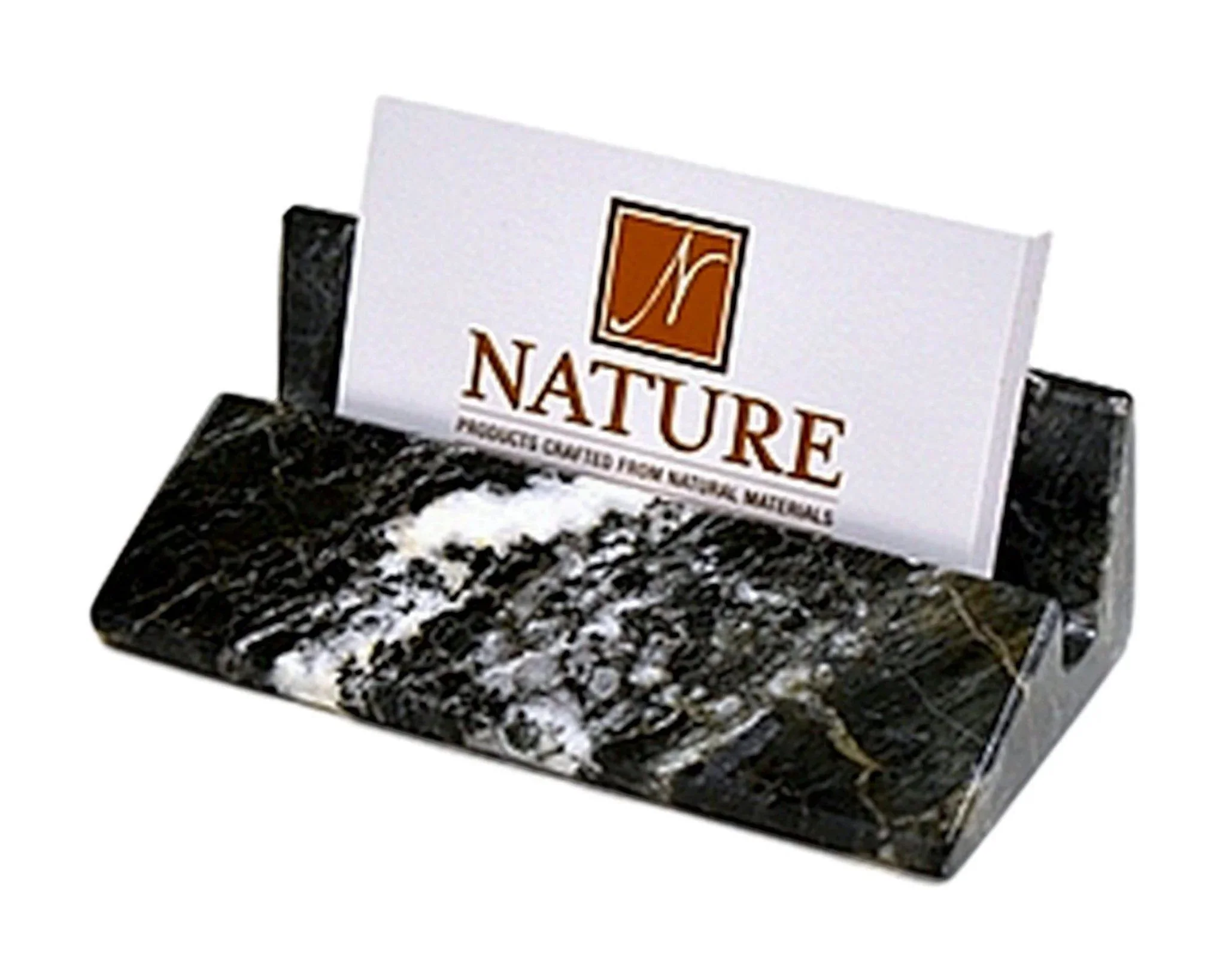 Responsible Marble Business Card Holder of Black Zebra Marble Minimalist