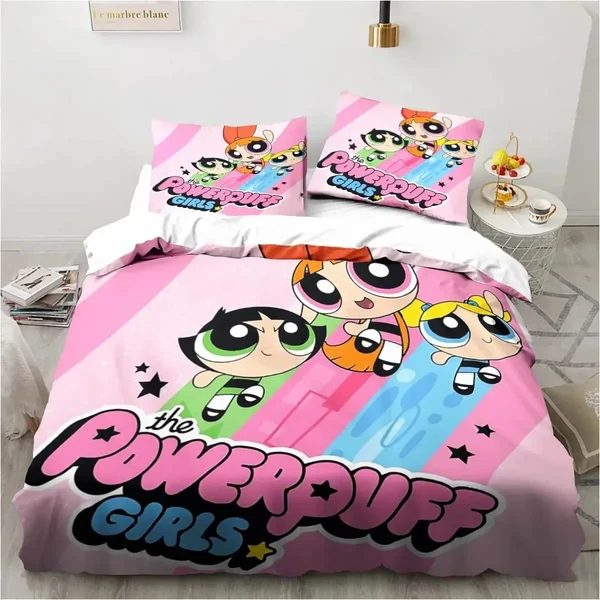 Organic Powerpuff Girls Cartoon Doona Cover Sustainable
