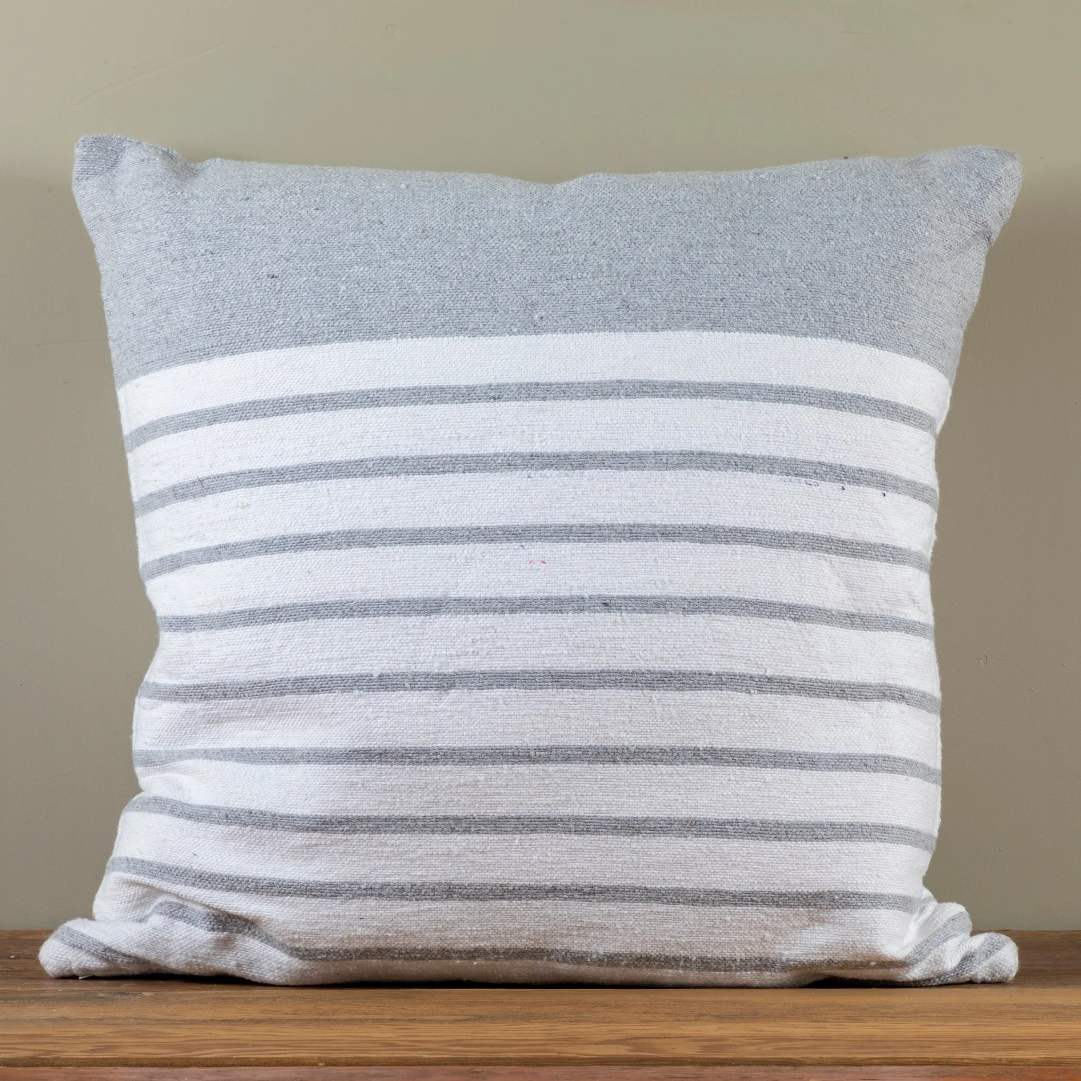 Comfortable Cotton amp Linen Square Pillow Sailor Stripe Original Design