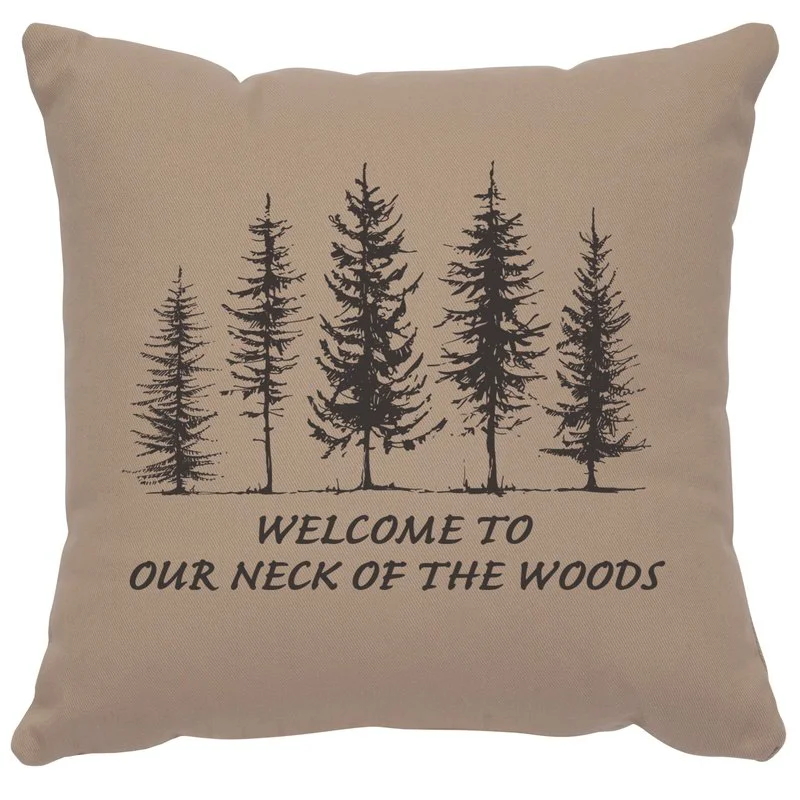 Easy-to-Use quot Neck of Woods quot Image Pillow 16×16 Contemporary