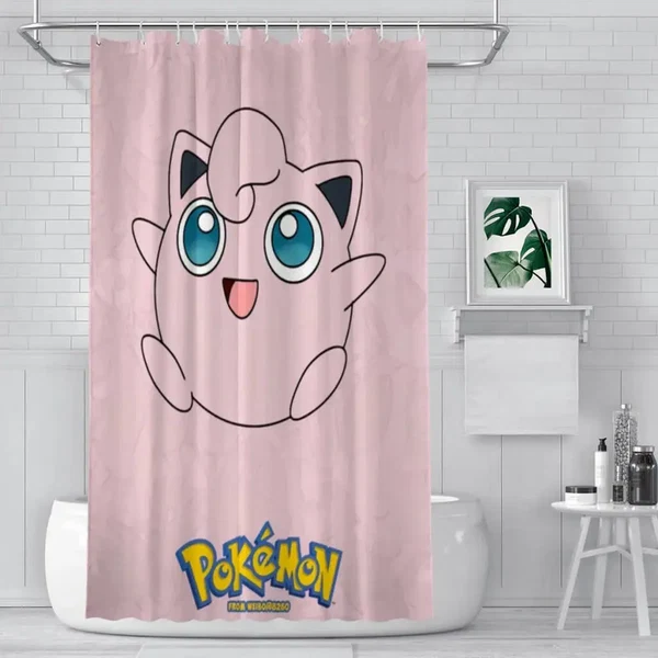 Long-Lasting Jigglypuff Pokemon Shower Curtain Secure
