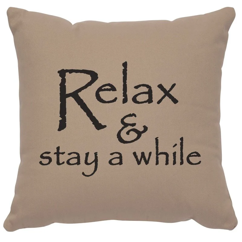 High-Quality quot Relax quot Image Pillow 16×16 Traditional