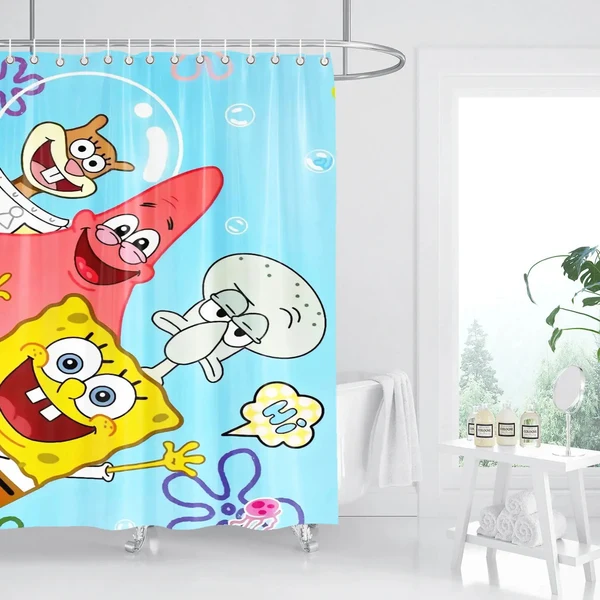 High-Quality Spongebob Shower Curtain Expertly Made