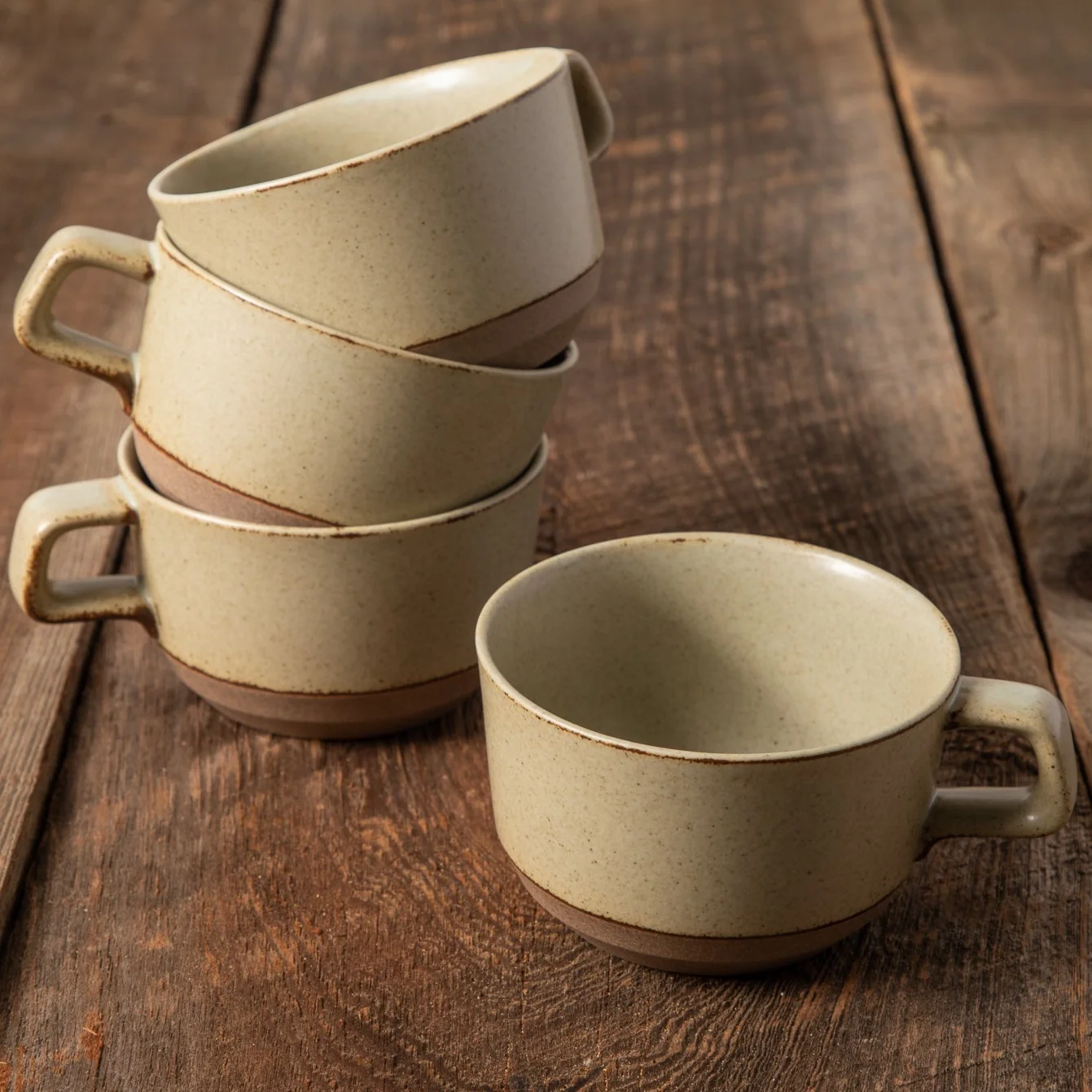 Natural Naoshima Mug Beige Set of 4 Clean