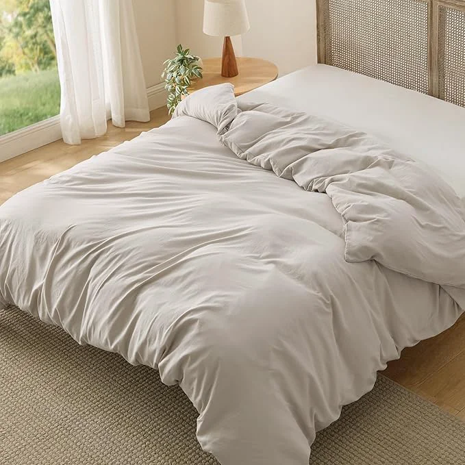 Carefully Designed Bedsure Duvet Cover Queen Size Only – Prewashed Cotton-Like Polyester Extra Soft All Season Bedding Includes 1 Duvet Cover 90×90 Inches with Zipper Closure Linen Comforter Not Included First-Class