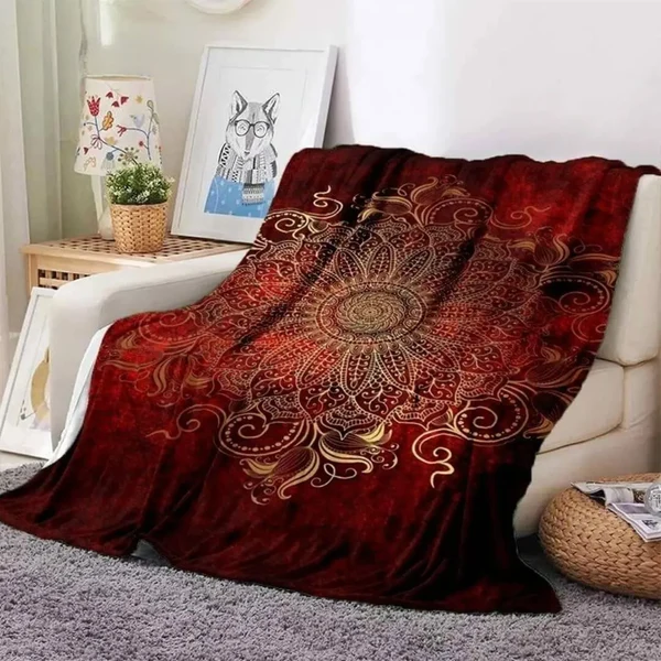 Relaxed 3D Mandala Flower Throw Blanket World-Class