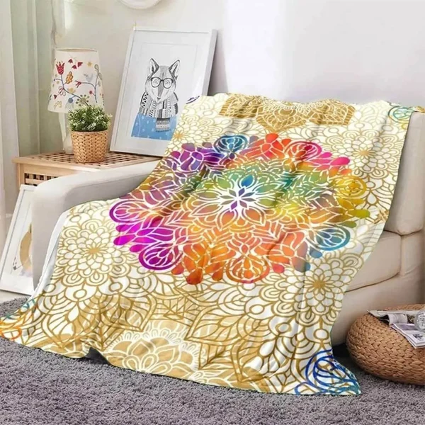 Original Design 3D Bohemian Flower Throw Blanket Responsible