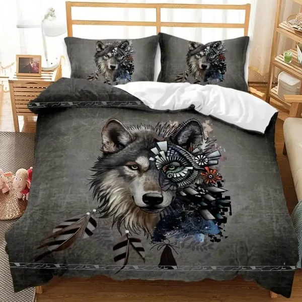 Environmentally Friendly Wolf Quilt Cover Effective