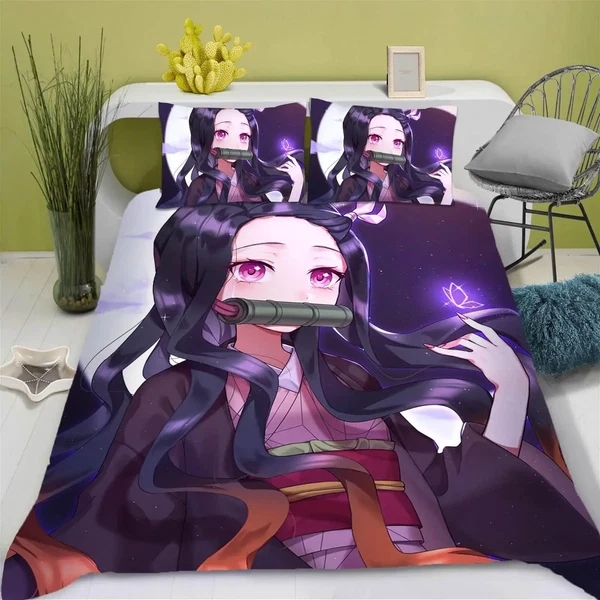 Excellent Demon Slayer Anime Nezuko Quilt Cover Carefully Designed