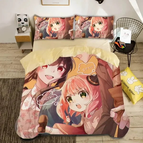 Superior Anime Spy X Family Anya Duvet Cover Solid