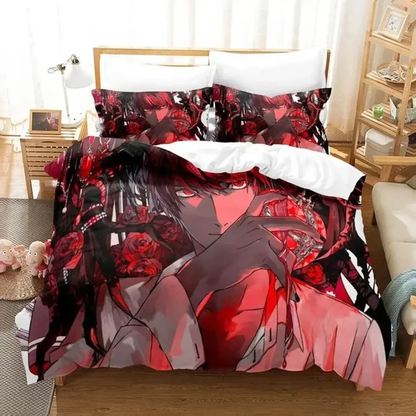 Smart Anime Death Note Kira Quilt Cover Natural