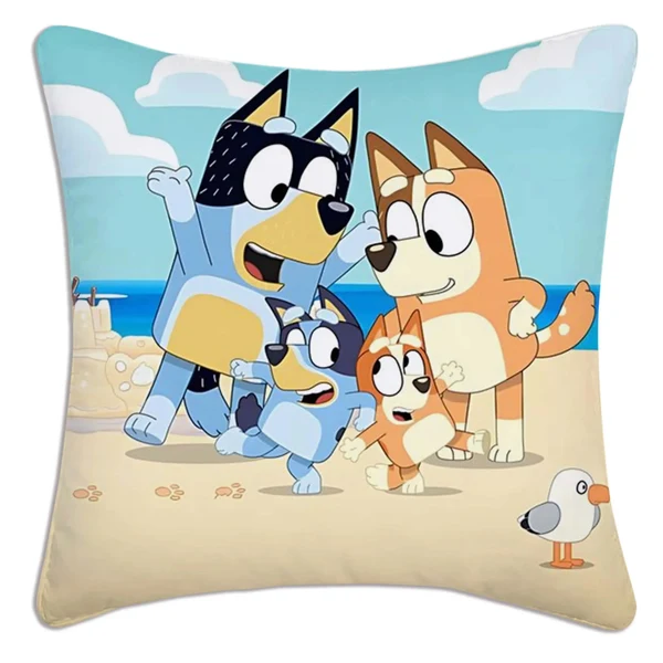 Soft Bluey Family Cushion Cover High-Performance