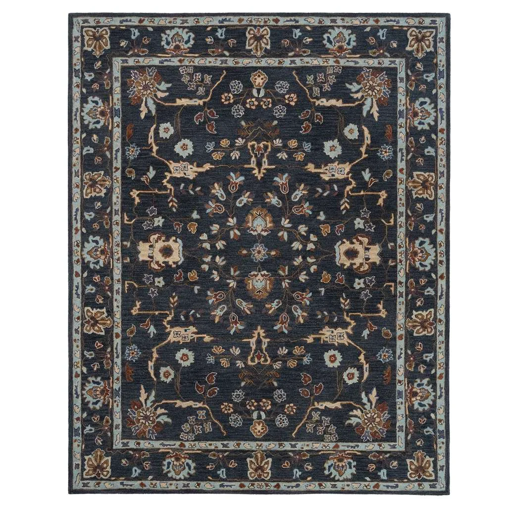 Clean Azari Rug – Isfahan Dark Sapphire Top-Quality