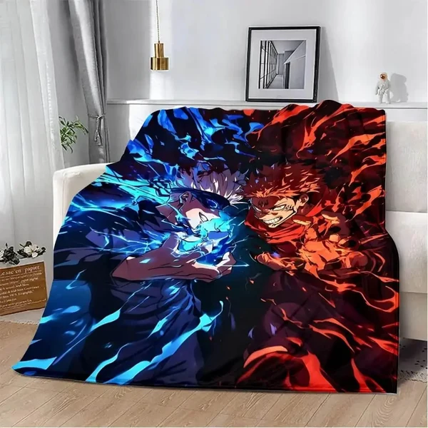 Outstanding Anime Jujutsu Kaisen Gojo amp Itadori Throw Blanket Superior
